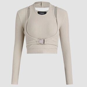 Cider halter long sleeve top